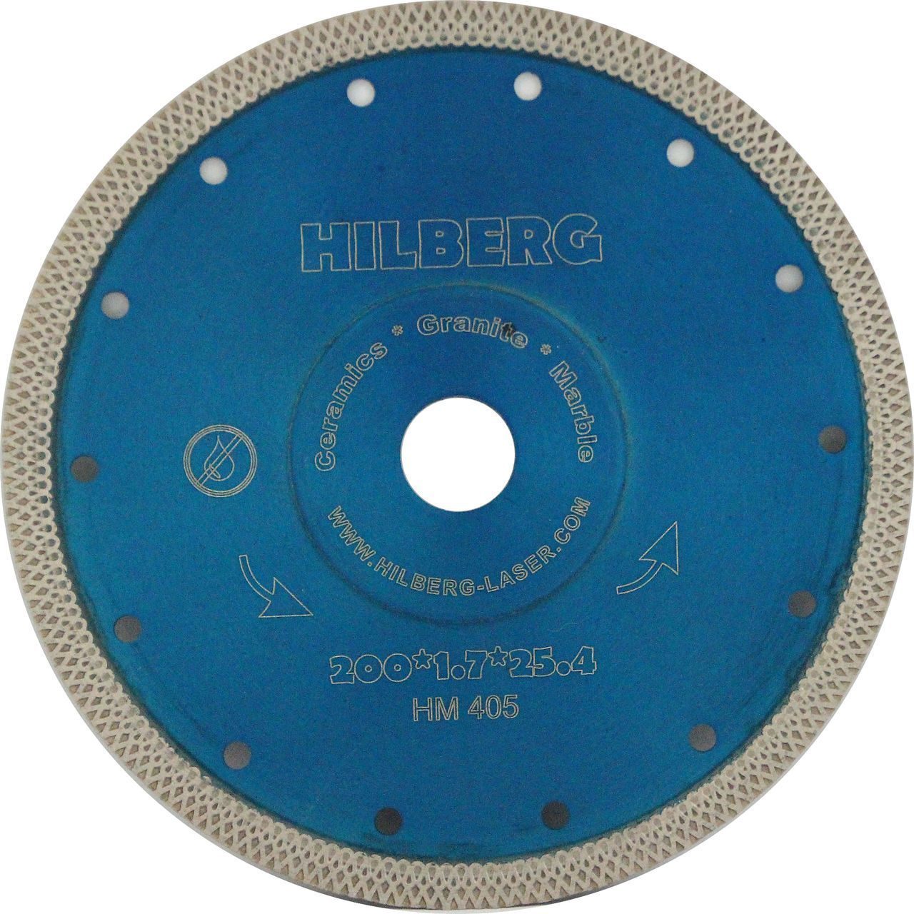 Диск алм 200х25,4 отрезной турбо ультратонк НМ405 HILBERG