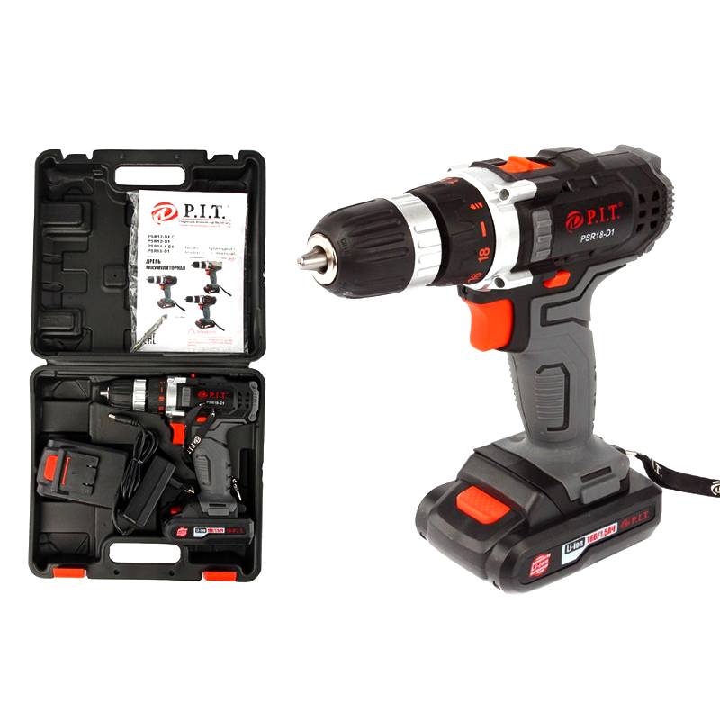 Дрель акумм P.I.T. PSR 18-D5 20В 1,5Ач АКЦИЯ