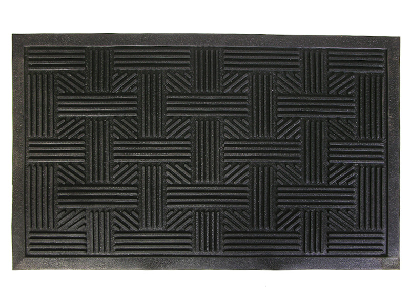Коврик резин 45x75  черн Плетеный  31-041 УМ