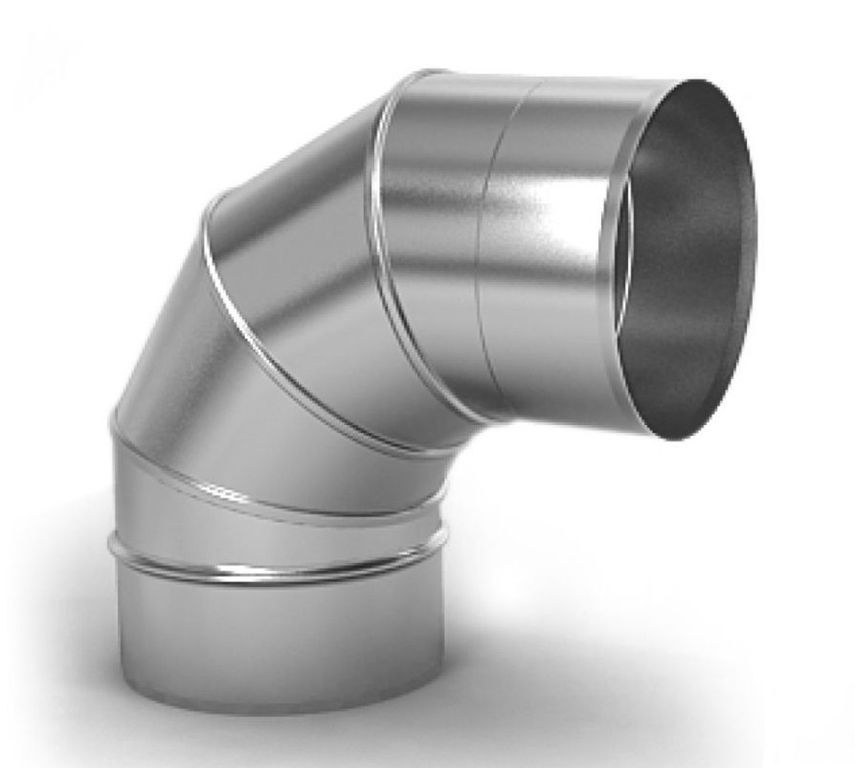 Колено (нерж сталь 0,5мм) угол 90 ф 110