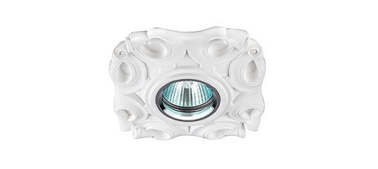 Светильник Эра DK G8 декор гипс под покраску 12/220V 50W MR16 круглый белый УЦЕНКА