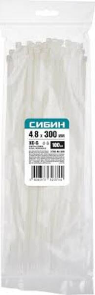 Хомуты для кабеля 4,8х300 мм 100 шт белые