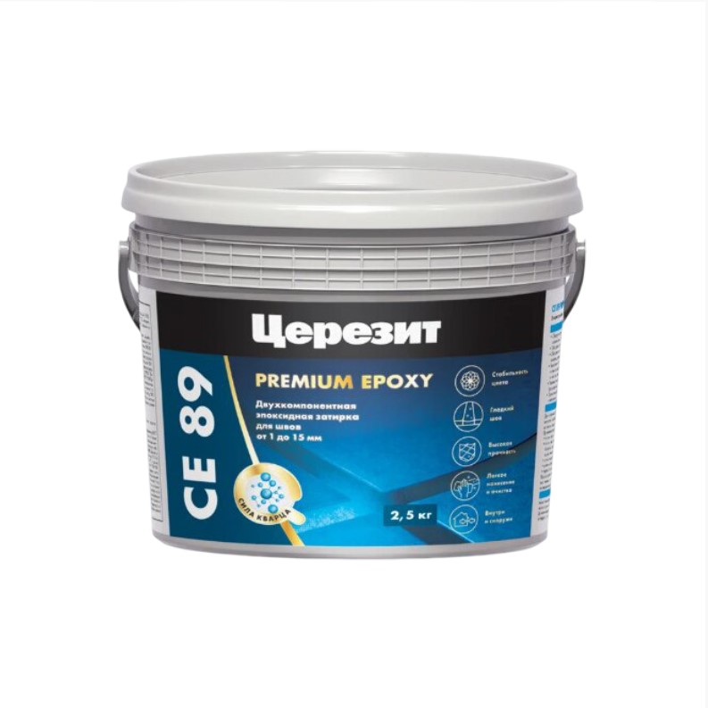 Затирка Эпоксидная Церезит СЕ 89/2,5 кг 801 Белая