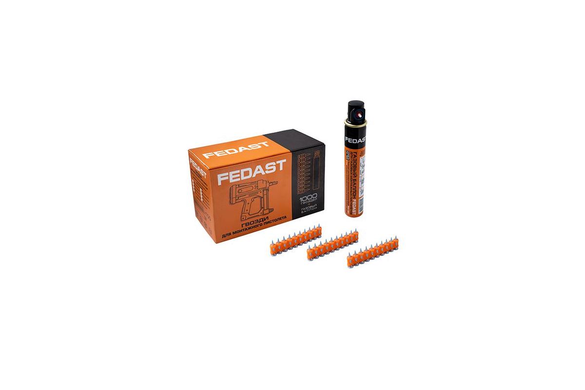 Гвозди по бетону Fedast 3,0х25 (1000шт) fd3025eg без баллона