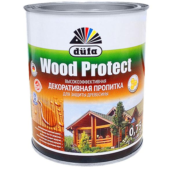 Пропитка декор для древесины Dufa Wood Protect махагон 0,75л УЦЕНКА