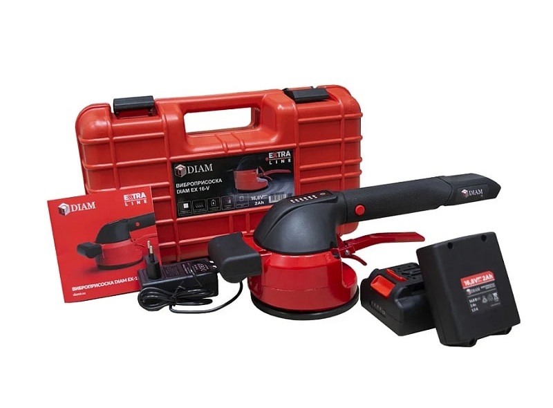 Виброприсоска для укладки плитки DIAM EX-16V 5000-12000 об/мин макс разм плитки 60х60 см УЦЕНКА