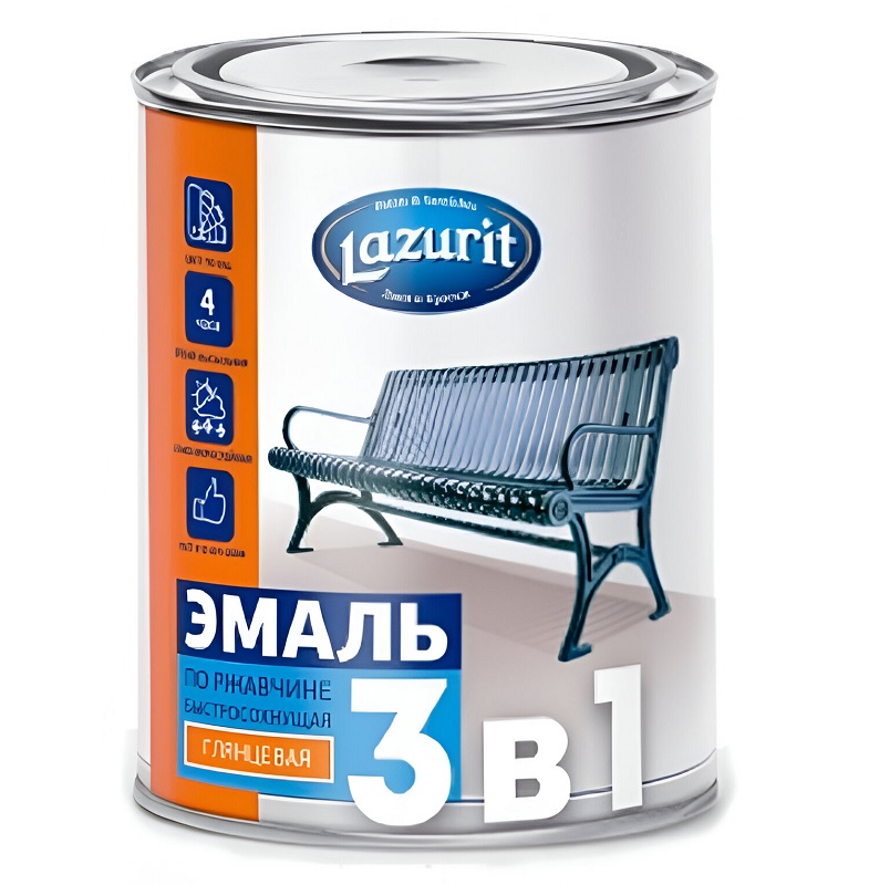 Грунт-эмаль Лазурит графит RAL7024 0,9 кг