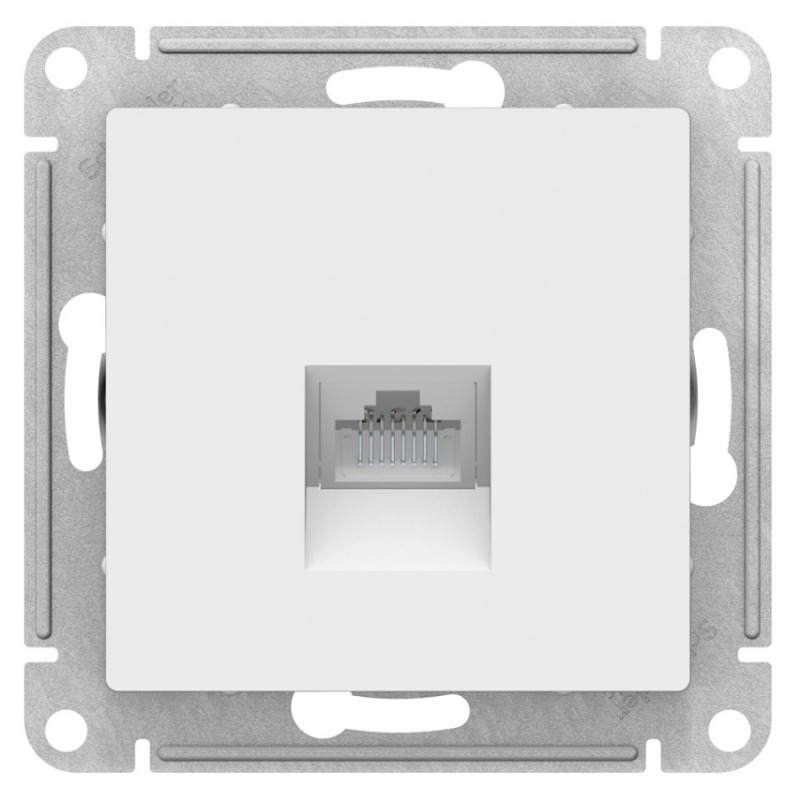 ATLASDESIGN РОЗЕТКА компьютерная RJ45 кат 5Е механизм Белый