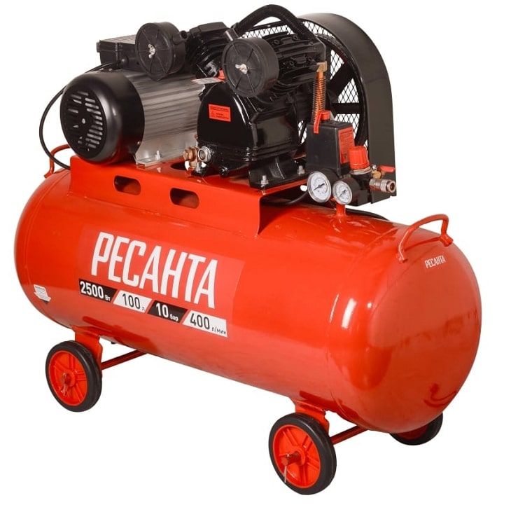 Компрессор Ресанта КП-100/400Р 2,5кВт 100л 10 бар 74/7/5