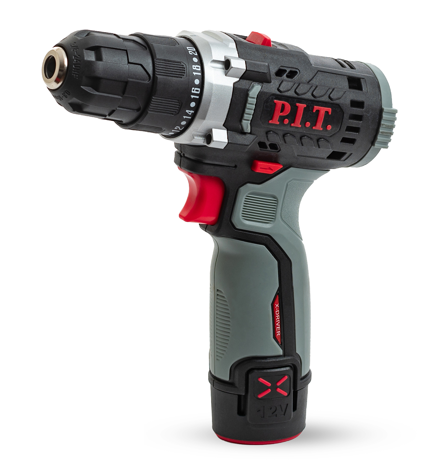 Дрель акумм бесщет P.I.T. РВМ 12К-10А/2 (12B 25Hm 2х1,5Ач)