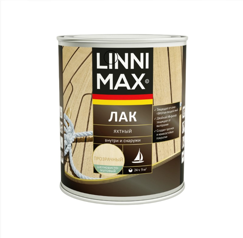 Лак алкид LINNIMAX Яхтный шелк-матовый 0,75 л
