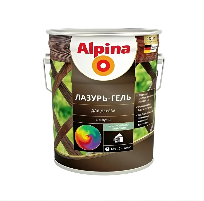 Лазурь-гель Альпина ш-м Магагон 9л
